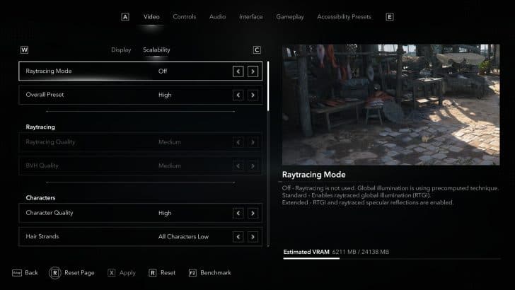 Menu Raytracing Mode trong Assassin’s Creed Black Flag Resynced